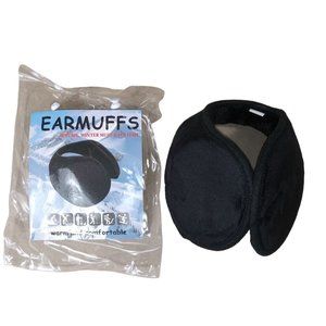 HIG Earmuffs Ear Warmer Unisex One Size Black Fleece